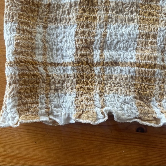 American Eagle Outfitters Gingham Halter Top Summer Smocked Women L - Picture 4 of 7